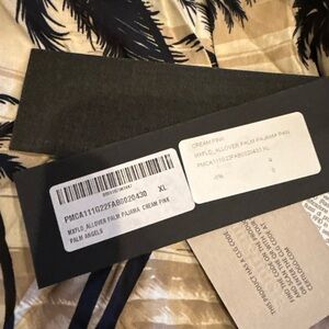 Palm Angels Cream & Navy Palm Print Pajama Shirt